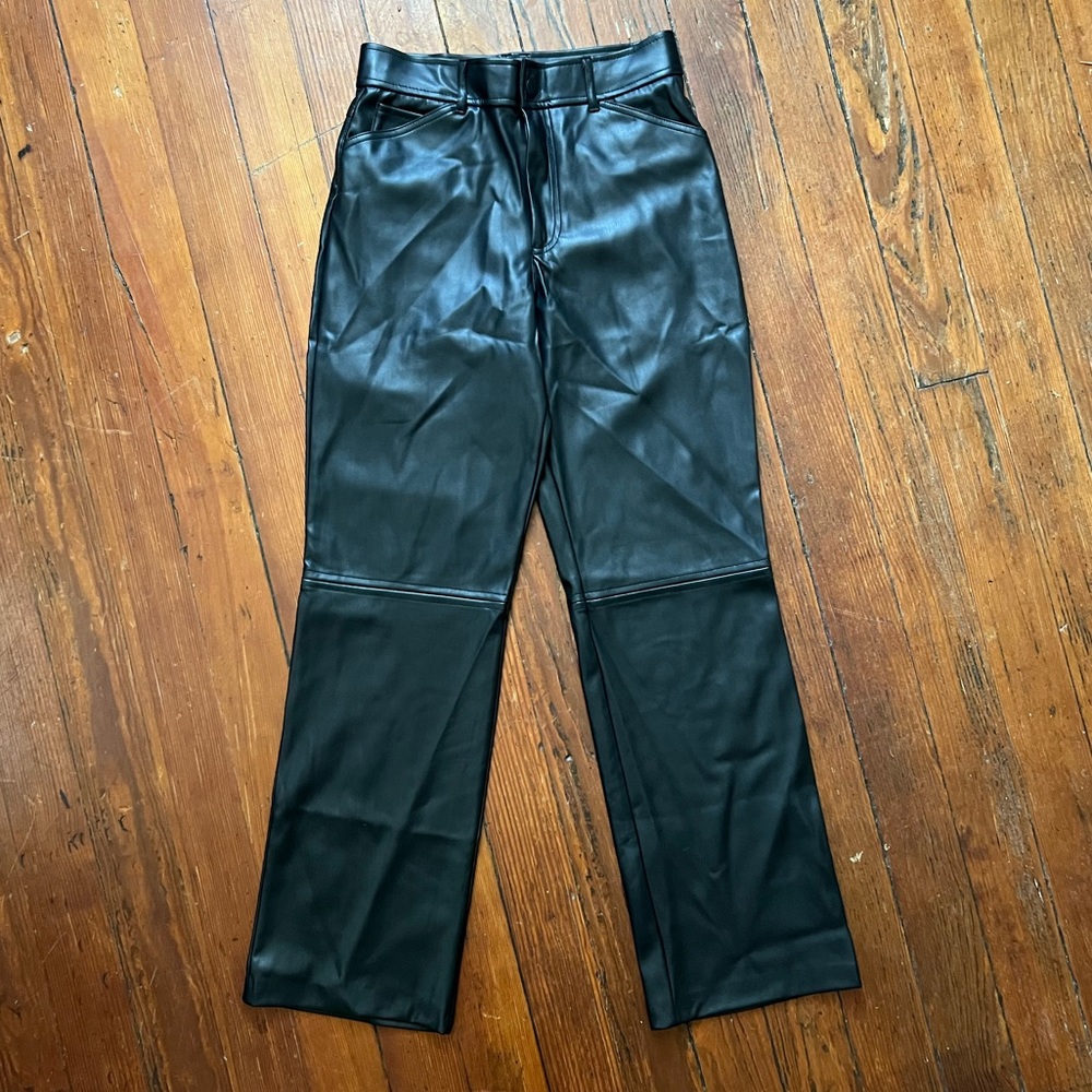 Like New Zara Faux Leather Trouser